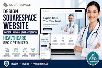 design squarespace doctor medical therapy website healthcare dental website SEO