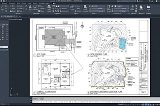 design site grading plan, site plan, floor plan, erosion control using autocad
