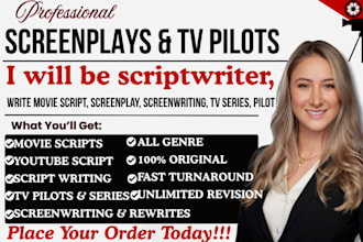 be scriptwriter, write movie script, screenplay, screenwriting, tv series, pilot