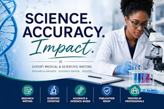 write medical research articles, manuscripts and health content