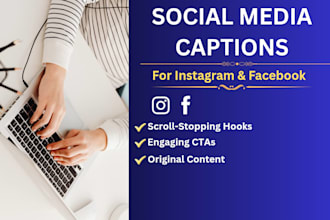 write creative social media captions and short content