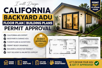 design california adu floor plan building plans adu permit approval