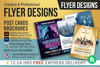 design professional flyer, brochure and promotional designs
