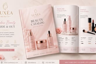 create modern product catalog and brochure design for your brand