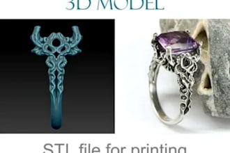 design 3d printable model, product prototype, 2d to 3d, stl file, jewelry stl
