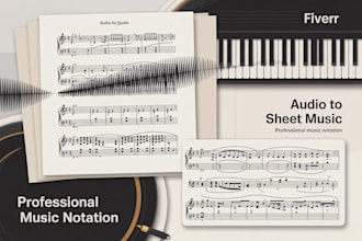do professional music notation, score transcription, chord charts, midi