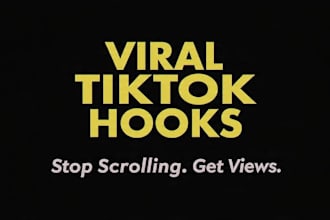 write viral tiktok hooks and captions for all brands
