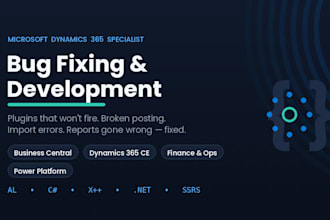 fix bugs and errors in your microsoft dynamics 365 and business central