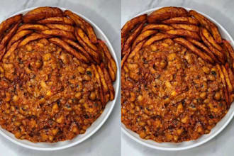 cook a very delicious beans and plantain