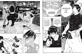 draw anime manga comic book illustration manga artist webtoon cover light novel