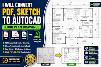 convert pdf sketch image to autocad floor plan convert image to autocad dwg plan