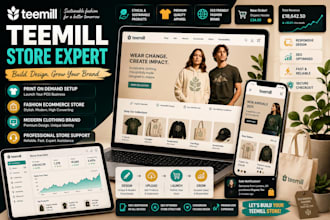build modern teemill clothing stores for print on demand fashion brands fast