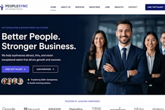 fix build squarespace hr consultant website recruitment agency talent website
