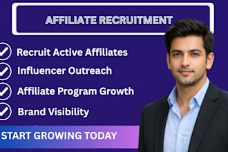 provide professional affiliate recruitment and targeted promoter outreach