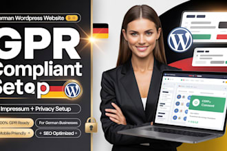 create gdpr wordpress website, german impressum design, elementor wix website