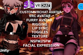 create a custom vrchat avatar, vr character, furry avatar, vrc avatar