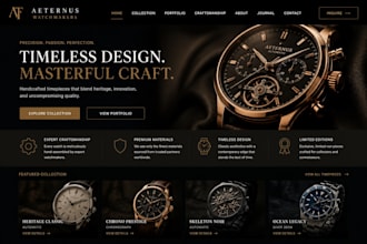 design squarespace watchmaker website timepiececollection website portfolio site