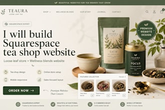 build squarespace tea shop website loose leaf store wellness blends website