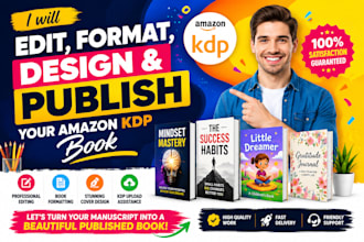 l design, format, edit and publish your amazon KDP book