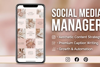 be your social media manager and aesthetic content creator