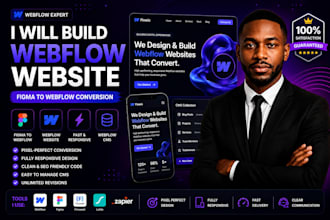 build a webflow website and convert figma to webflow design