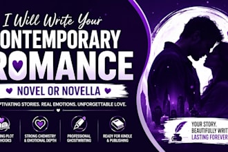 write captivating contemporary romance novel or novella