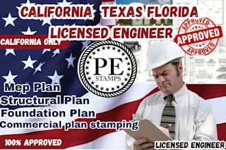 review stamp licensed architect, civil and structural engineer in florida texas