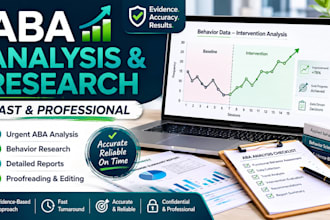 do urgent aba analysis, behavior research, reports, and proofreading