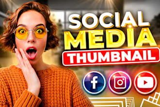 social media post and youtube thumbnail