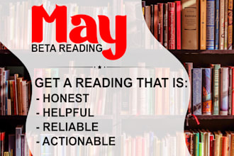 be your beta reader or book critic