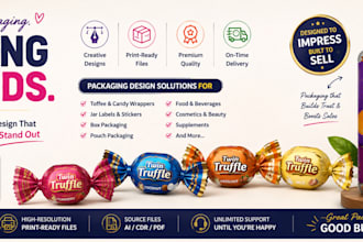 design modern product packaging and label design