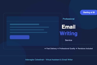 write professional emails and business letters for you