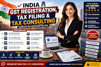 handle india tax filing, gst registration, and tax consulting