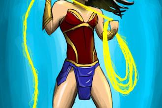 do digital art and character art