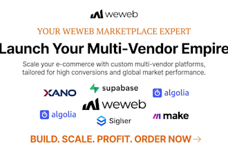 build scalable weweb multi vendor marketplace