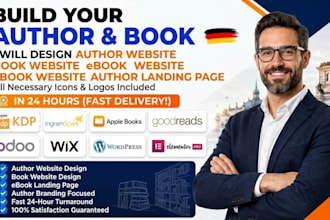 design author website book website ebook website author landing page in 24hours