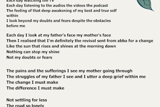 write faith based spoken words and poetry