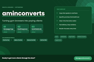 write health and wellness copy that convert