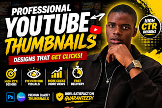 design high CTR youtube thumbnails