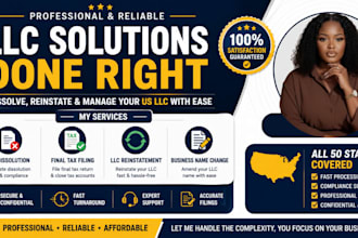 dissolve US llc, file final tax, llc reinstatement, business name change