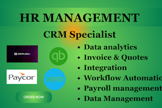 setup HR management bamboo rippling quickbooks  zenefits trinet xero paycor CRM