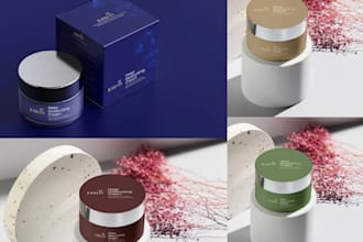 design a professional moisturizer packaging design for your skincare brand