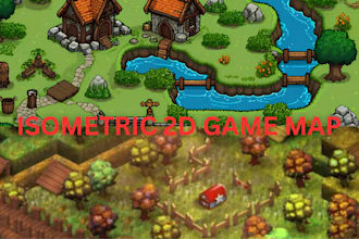 design isometric 2d game map tileset rpg pixel map tilemap and game assets pack