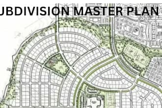 design subdivision layout plot plan site plan real estate civil3d permit drawing