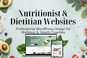 design nutritionist, dietitian, wellness and health coach wordpress website