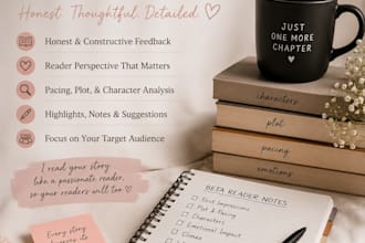 read the manuscript for you and help you proofread it and give you honest review
