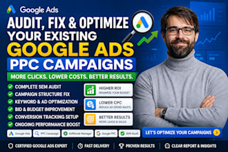 setup and manage your google ads adwords campaigns or audit sem