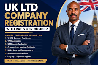 do UK ltd company registration, vat, and utr setup