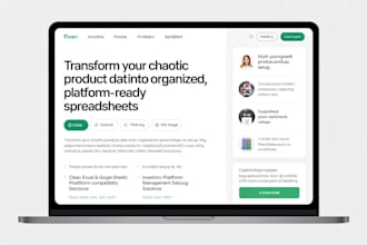 create seo content plan and ecommerce product spreadsheet in excel