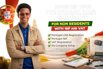 register your portugal lda company for non residents with nif and vat